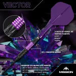 Šipky steel Mission Vector 22g 95% wolfram