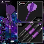Šipky steel Mission Vector 24g 95% wolfram
