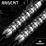 Šipky steel Mission Argent 22g 90% wolfram