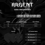 Šipky steel Mission Argent 22g 90% wolfram