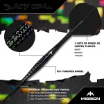 Šipky steel Mission Black Opal 24g 95% wolfram