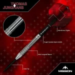 Šipky steel Mission Thomas Junghans 23g 90% wolfram