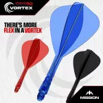 Mission Force 90 Vortex černé integrované Kite letky a střední násadky na šipky