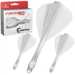 Mission Force 90 Vortex bílé integrované Kite letky a krátké násadky na šipky
