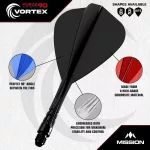 Mission Force 90 Vortex bílé integrované Kite letky a krátké násadky na šipky
