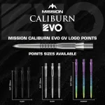 Náhradní hroty na šipky Mission Caliburn EVO GV1 26mm černé 3ks