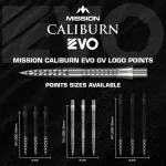 Hroty na steel šipky Mission Caliburn EVO GV-Logo 32mm černé 3ks