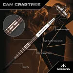 Šipky steel Mission Cam Crabtree V2 22g 95% wolfram