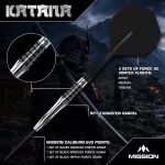 Šipky steel Mission Katana 22g 95% wolfram