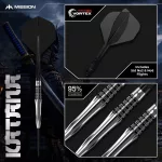Šipky steel Mission Katana 22g 95% wolfram