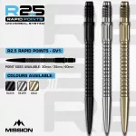 Náhradní hroty na šipky Mission R2.5 Rapid Points GV1 černé 30mm 3ks