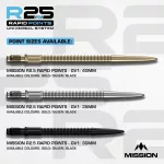 Náhradní hroty na šipky Mission R2.5 Rapid Points GV1 černé 30mm 3ks