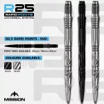 Náhradní hroty na šipky Mission R2.5 Rapid Points SGV černé 35mm 3ks