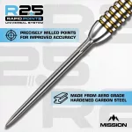 Náhradní hroty na šipky Mission R2.5 Rapid Points SM1 černé 40mm 3ks