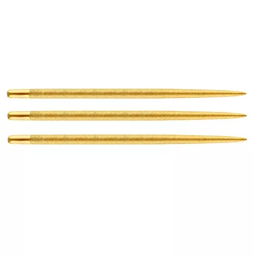 Náhradní hroty na steel šipky One80 Long Taper opískované zlaté 55mm 3ks