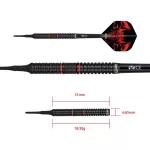 Šipky One80 soft Jim Williams Signature Dart HD 18g, 80% wolfram