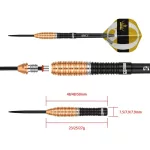 Šipky steel One80 Deta Hedman Signature Dart V3, 23g 90% wolfram