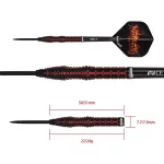 Šipky steel One80 Wraith W02 22g, 90% wolfram