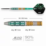 Šipky steel One80 Rene Eidams V4 22g 90% wolfram