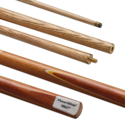 Snooker kulečníkové tágo Power Glide Target dvoudílné 9,5mm kůže