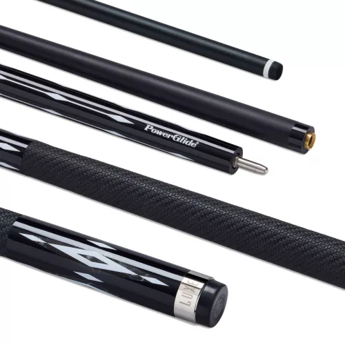 Pool kulečníkové tágo Power Glide Luxe carbon dvoudílné 13mm kůže