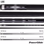 Pool kulečníkové tágo Power Glide Luxe carbon dvoudílné 13mm kůže