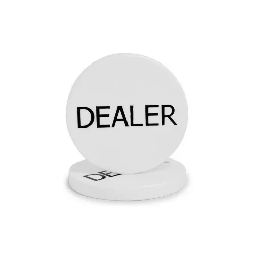 Žeton Dealer Button bílý