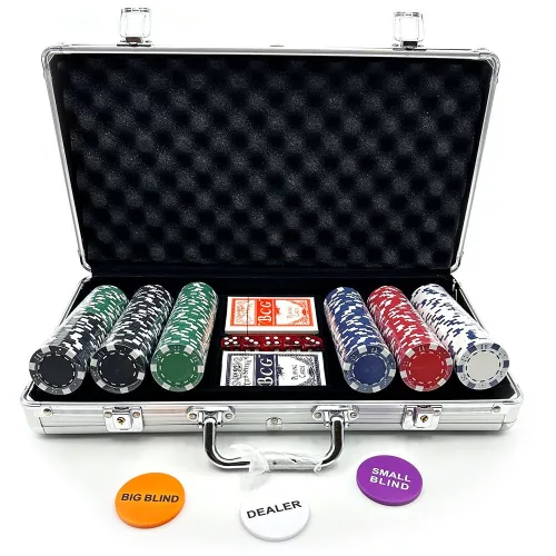 Poker set DICE 300 ks, 11,5g žetony, hliníkový kufřík