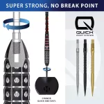 Hroty na šipky Harrows Quick Point HM Grip černé 30mm 3ks