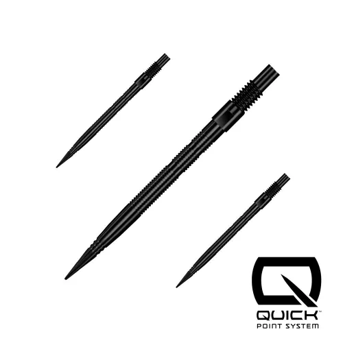 Hroty na šipky Harrows Quick Point Micro Grip černé 30mm 3ks