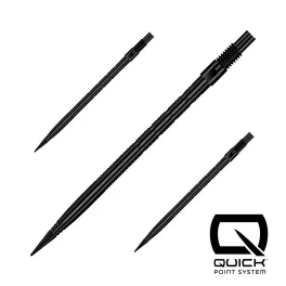   Hroty na šipky Harrows Quick Point Micro Grip černé 40mm 3ks