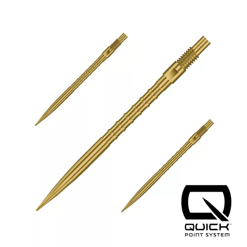 Hroty na šipky Harrows Quick Point HM Grip zlaté 35mm 3ks