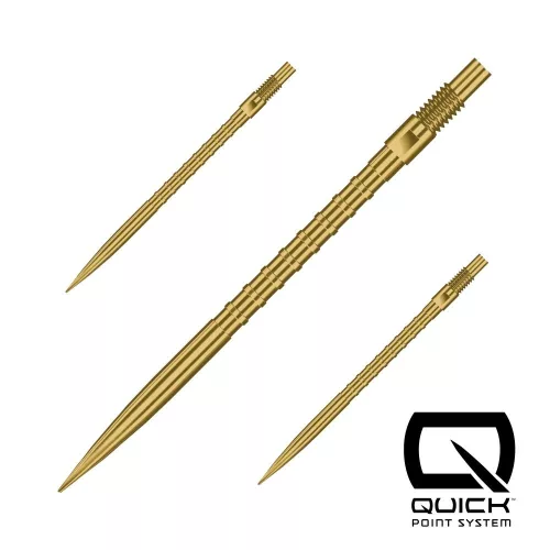 Hroty na šipky Harrows Quick Point HM Grip zlaté 40mm 3ks