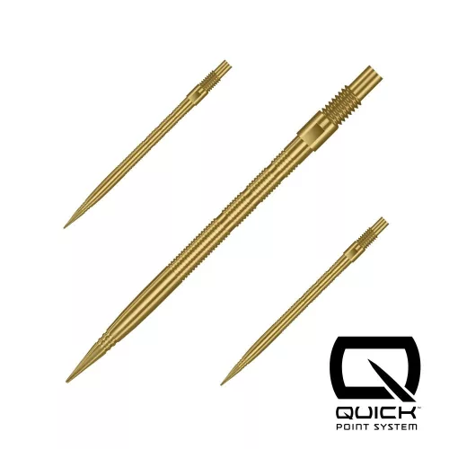 Hroty na šipky Harrows Quick Point Micro Grip zlaté 35mm 3ks