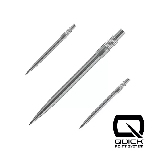 Náhradní hroty Harrows Quick Point stříbrné, 30mm - 3ks