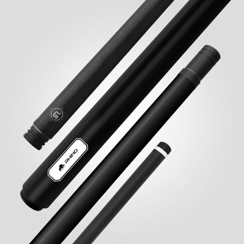 Pool kulečníkové tágo Rhino G-L Vivid Black, dvoudílné s karbonovou špicí