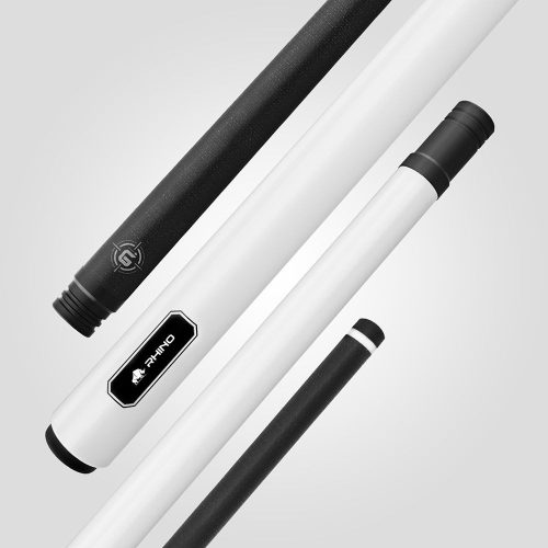 Pool kulečníkové tágo Rhino G-L White Pearl, dvoudílné s karbonovou špicí