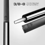 Pool kulečníkové tágo Rhino Nebula 2 Jet Black, dvoudílné s karbonovou špicí