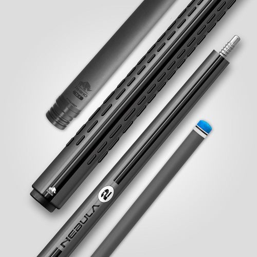 Pool kulečníkové tágo Rhino Nebula 2 Charcoal Gray, dvoudílné s karbonovou špicí