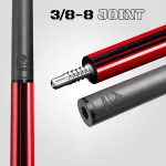 Pool kulečníkové tágo Rhino Nebula 2 Crimson Red karbonová špice 12,4mm Sport Wrap