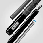 Pool kulečníkové tágo Rhino Luminax Jet Black karbonová špice 12,5mm Sport Wrap