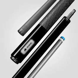   Pool kulečníkové tágo Rhino Luminax Jet Black karbonová špice 12,5mm Sport Wrap
