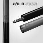 Pool kulečníkové tágo Rhino Luminax Jet Black karbonová špice 12,5mm Sport Wrap