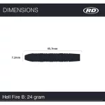 Sada steel šipek Red Dragon Hellfire B 24g, 80% wolfram