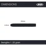 Sada steel šipek Red Dragon Swingfire 1 - 22g, 80% wolfram