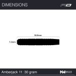 Sada steel šipek Red Dragon Amberjack 11 - 30g, 90% wolfram