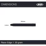 Sada steel šipek Red Dragon Razor Edge 20g, 85% wolfram