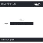 Sada steel šipek Red Dragon Rebel 21g, 90% wolfram