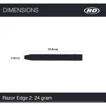 Šipky steel Red Dragon Razor Edge Black 24g, 85% wolfram