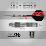 Šipky steel Red Dragon Darts 50 Years - Grizzly 4 25g 90% wolfram